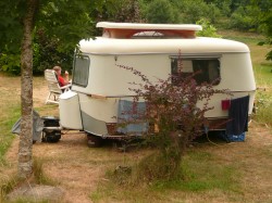 Pitch (plots) for your own tent at car-free family friendly campsite in France.