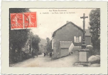 Carte postale de Nages 1921