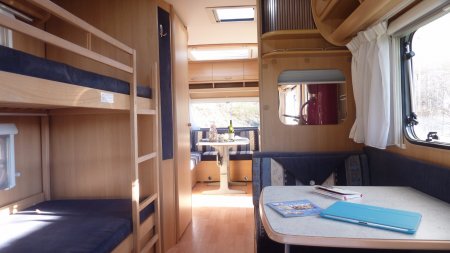 Caravan op kleine camping te huur Zuid Frankrijk