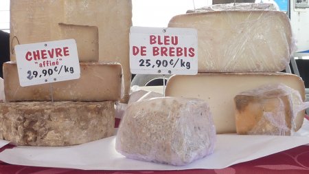Heerlijke schapen of geitenkaas uit monts de lacaune Table d'hote streekgerechten